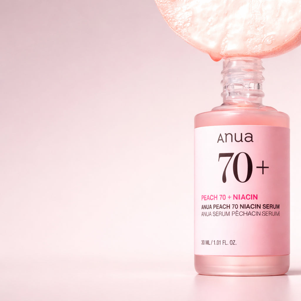 Serum Anua Peach 70 textura viscosa glow rosado