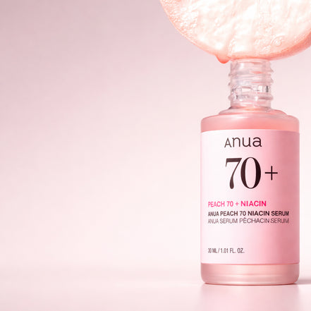 Serum Anua Peach 70 textura viscosa glow rosado