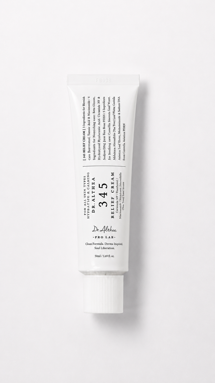 Crema hidratante Dr. Althea 345 Relief Cream en tubo, vista frontal