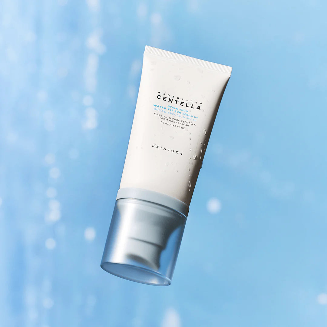 protector solar tipo serum con centella y ácido hialurónico