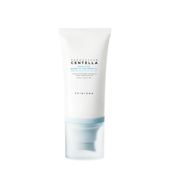 protector solar tipo serum con centella y ácido hialurónico