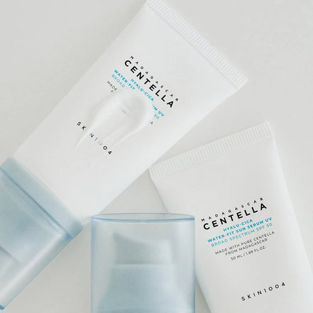 protector solar tipo serum con centella y ácido hialurónico